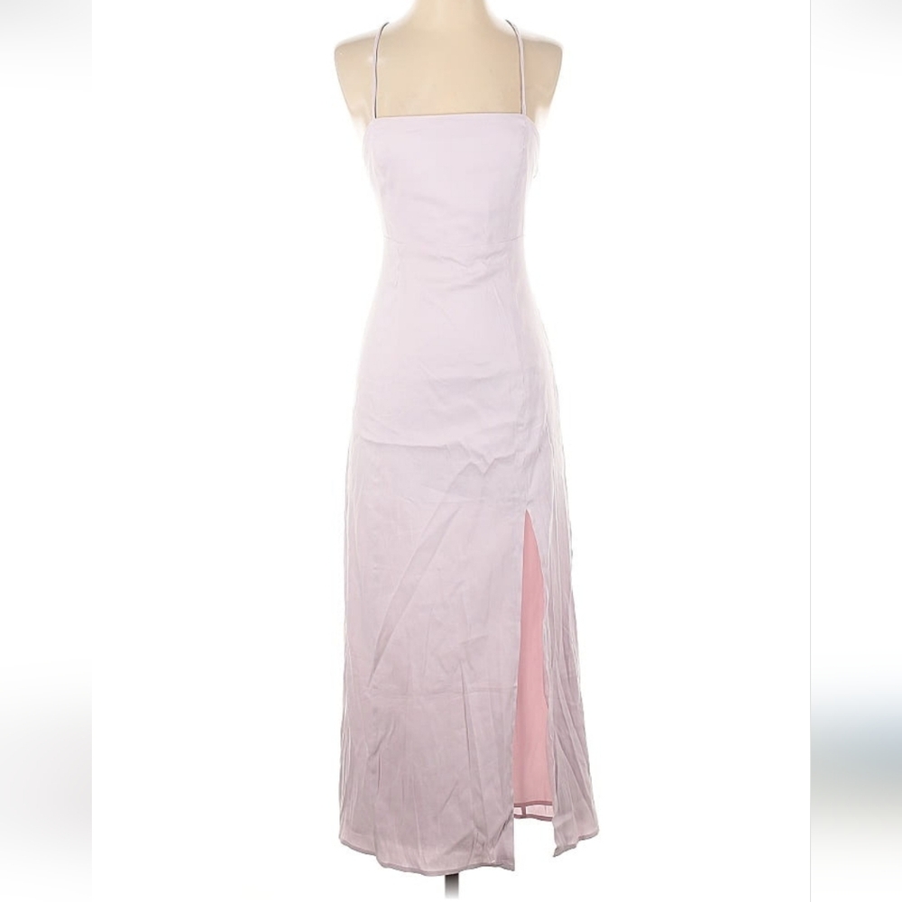 Zara Linen Blend Midi Dress Size XS - Picture 14 of 15